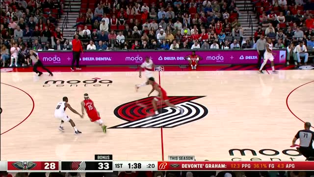 【2022年03月31日 鹈鹕vs开拓者集锦】NBA偷袭专家！鹈鹕新秀连续鬼手神偷神奇抢断