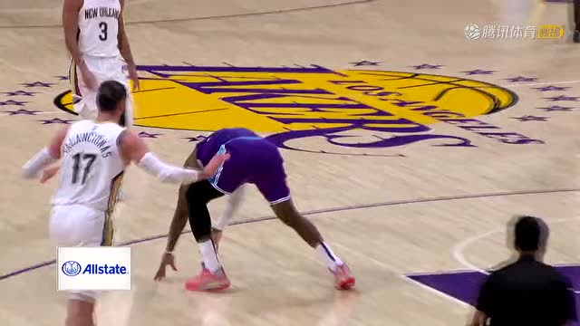 【2022年04月02日 鵜鶘vs湖人集錦】一級惡犯！鵜鶘前鋒推搡詹姆斯犯規(guī)升級 疑似報復(fù)老詹掩護動作