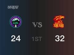 CBA季后赛：首节战罢，深圳以32- 24领先山东，布克10+2
