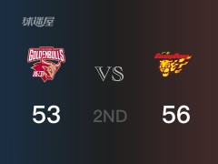 CBA季后赛：广东以56-53领先浙江，结束半场