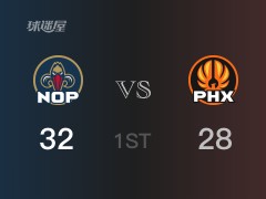 NBA季后赛 ：首节数据，鹈鹕以32-28领先太阳，英格拉姆11+3+3