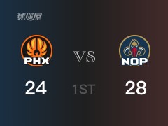 NBA季后赛：首节战罢，鹈鹕以28- 24领先太阳，英格拉姆11分