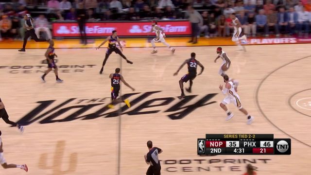 【2022年04月27日 鵜鶘vs太陽集錦】這不是一般的痛！保羅欲造犯規(guī)不料踢腿踢到阿爾瓦拉多襠部