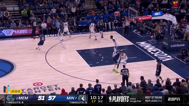 【2022年04月30日 灰熊vs森林狼集錦】以一敵二碾壓防守 唐斯自投自搶飛身補(bǔ)籃