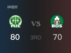 NBA季后赛：三节战罢，雄鹿以80- 70领先凯尔特人，霍勒迪18+5+5