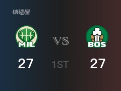 NBA季后赛：首节战罢，雄鹿以28- 27领先凯尔特人，字母哥6+5+4