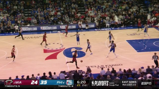 【2022年05月07日 热火vs76人集锦】塞布尔吃饼旱地拔葱 阿德巴约后仰颜射恩比德