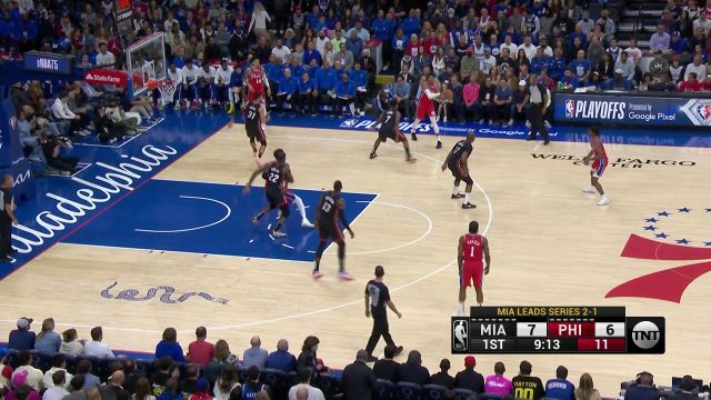 【2022年05月09日 热火vs76人集锦】团队配合很重要 费城多点连线助攻大帝禁区得手