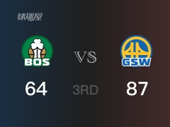 NBA季后赛:三节战罢,勇士以87- 64领先凯尔特人,库里29+6+4