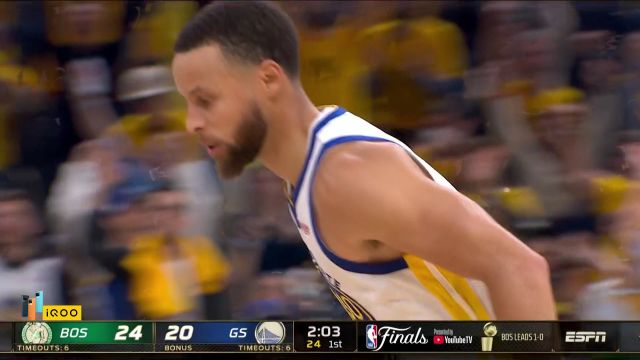 【2022年06月06日 凯尔特人vs勇士集锦】大通中心三分暴雨 1分20秒双方飚进5记三分