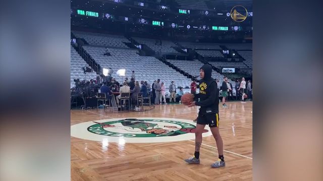 【2022年06月11日 勇士vs凱爾特人集錦】普爾賽前熱身 各種借掩護(hù)后急停跳投命中