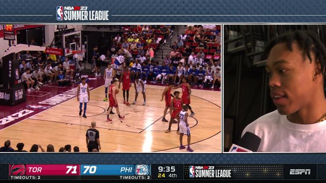 【2022年07月10日】NBA夏季聯(lián)賽：猛龍vs76人第4節(jié)英文原聲回放