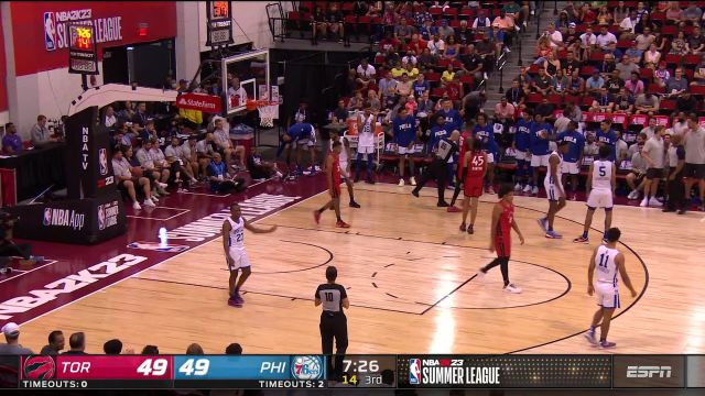 【2022年07月10日】NBA夏季聯(lián)賽：猛龍vs76人第3節(jié)英文原聲回放