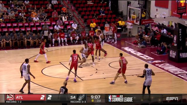 【2022年07月15日 老鹰vs马刺集锦】伍达德突破上篮 勾手打板稳稳命中