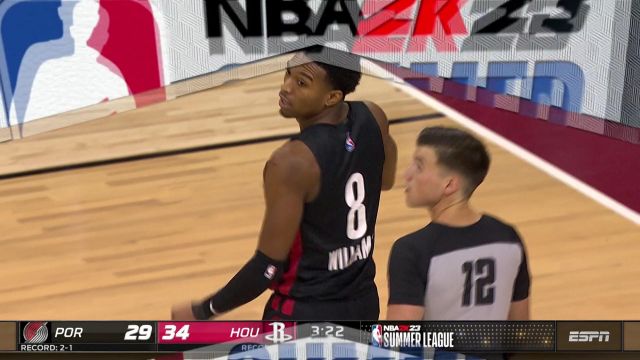 【2022年07月15日】NBA夏季联赛：开拓者vs火箭 第2节中文解说回放