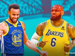 勇士隊(duì)球星斯蒂芬·庫(kù)里（StephenCurry）在ESPYs比賽中對(duì)勒布朗·詹姆斯（LeBronJames）投下陰影
