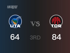 NBA季前赛：三节战罢，猛龙以84- 64领先爵士，布歇11+10