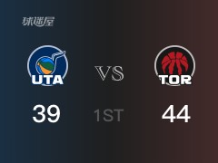 NBA季前赛：首节战罢，猛龙以44- 39领先爵士，阿丘瓦10+5