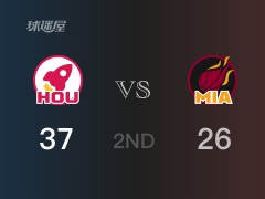 NBA季前赛:半场结束,火箭以37-26领先热火,格林11+3+2
