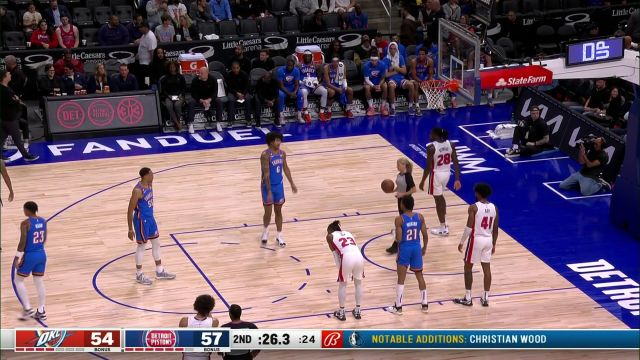 【2022年10月12日】NBA季前賽:雷霆vs活塞第2節(jié)英文原聲回放