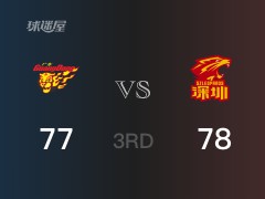 三节战罢，深圳78-77领先广东，末节再战