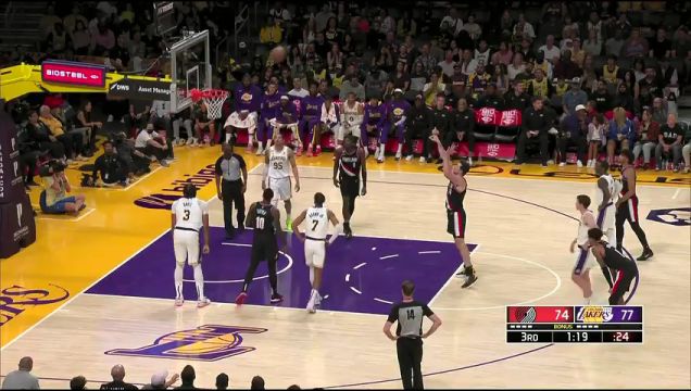【2022年10月24日】NBA常規(guī)賽：開拓者vs湖人第3節(jié) 英文解說回放