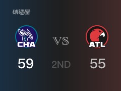 NBA常規(guī)賽：半場(chǎng)戰(zhàn)罷，黃蜂以59-55領(lǐng)先老鷹，布克奈特10分