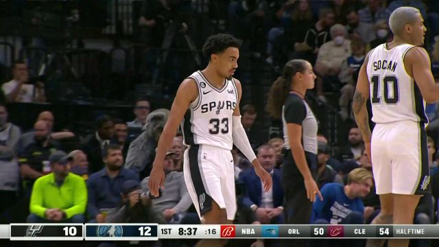 【2022年10月27日】NBA常規(guī)賽：馬刺vs森林狼 第1節(jié)中文解說回放
