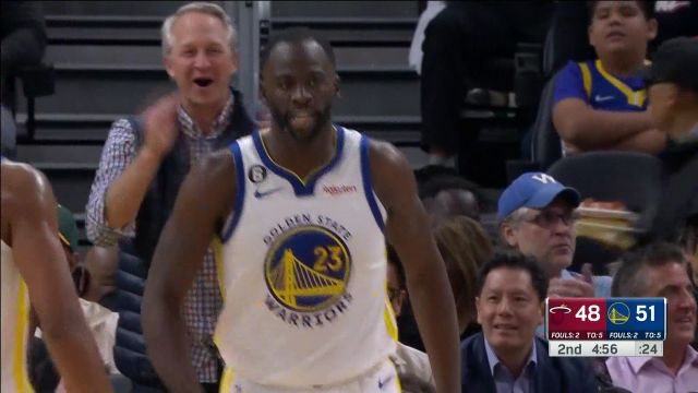 【2022年10月28日 熱火vs勇士集錦】這是什么世紀(jì)連線 普爾助飛格林單臂炸扣