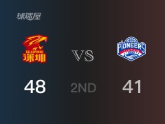 半场战罢，深圳48-41领先天津