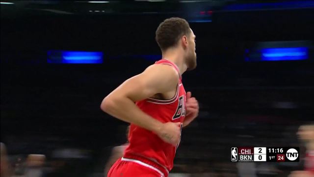 【2022年11月02日 公牛vs籃網集錦】是不是鞋子大了 拉文底角長兩分洞穿球網