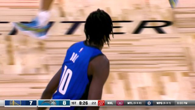 【2022年11月04日 勇士vs魔术集锦】这大长胳膊怎么防啊!波尔低位背打翻身跳投命中