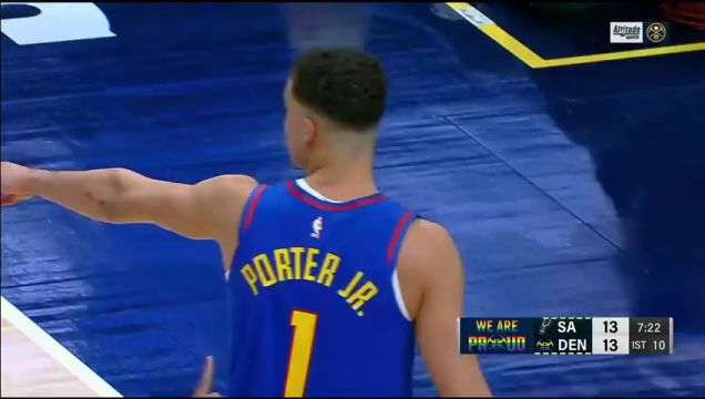 【2022年11月06日】NBA常規(guī)賽：馬刺vs掘金第1節(jié)中文解說(shuō)回放