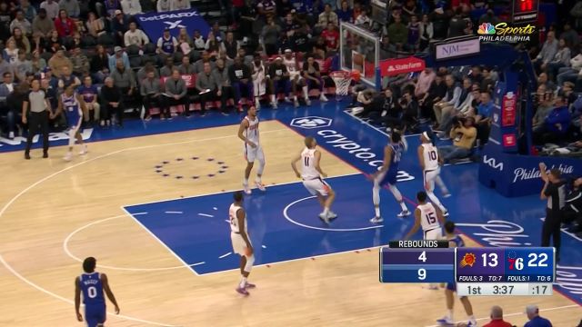 【2022年11月08日 太阳vs76人集锦】一鼓作气连续发难 哈里斯闯入禁区连得4分