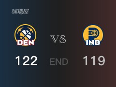 【战况】NBA常规赛：约基奇24+4+6，掘金122-119战胜步行者