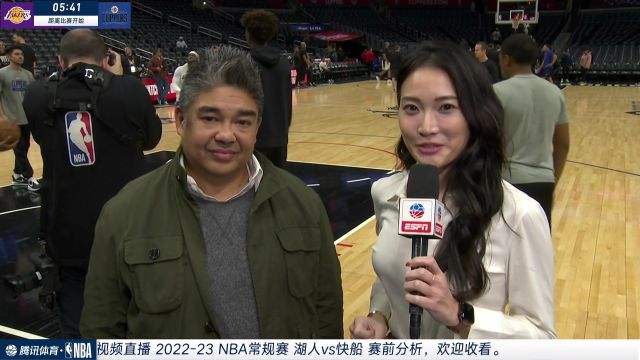 【2022年11月10日 湖人vs快船集锦】前方连线孟超：期待小卡能在季后赛前完全恢复 快船已经找到了没有小卡的节奏