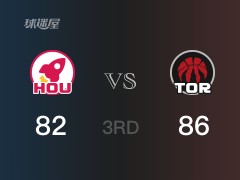 NBA常規(guī)賽：猛龍以86-82領(lǐng)先火箭，結(jié)束三節(jié)