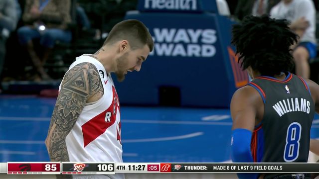 【2022年11月12日】NBA常規(guī)賽:猛龍vs雷霆第4節(jié)中文解說(shuō)回放