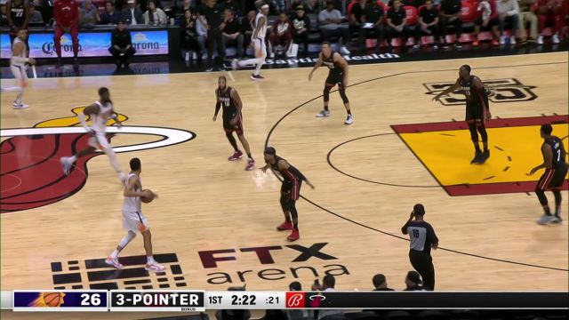 【2022年11月15日】NBA常規(guī)賽：太陽vs熱火第1節(jié)英文原聲回放