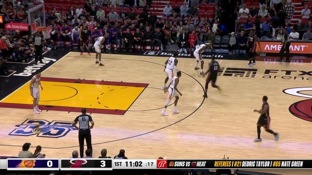 【2022年11月15日 太阳vs热火集锦】一个字就是干 巴特勒强顶防守左手上篮