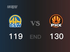 【战况】NBA常规赛：佩恩29+3+7，太阳130-119战胜勇士