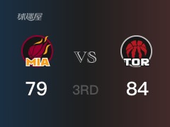 NBA常规赛:猛龙以84-79领先热火,结束三节