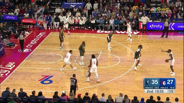 【2022年11月20日 森林狼vs76人集锦】打球不要着急！凯尔-安德森篮下得分+抢断助攻进入节奏