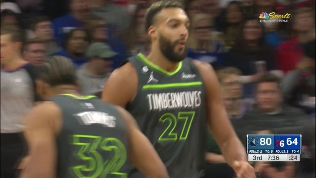 【2022年11月20日 森林狼vs76人集锦】心有灵犀一点通！爱德华兹助戈贝尔上演虐筐好戏