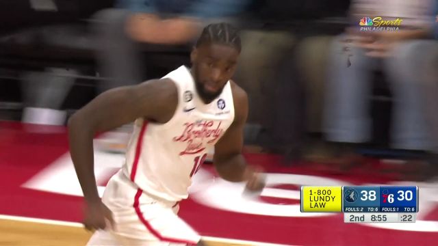 【2022年11月20日 森林狼vs76人集锦】也是个身体素质爆炸的怪物！米尔顿极限漂移跳投倒地依旧命中