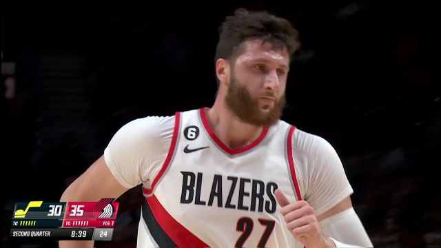 【2022年11月20日】NBA常規(guī)賽：爵士vs開拓者第2節(jié)中文解說回放
