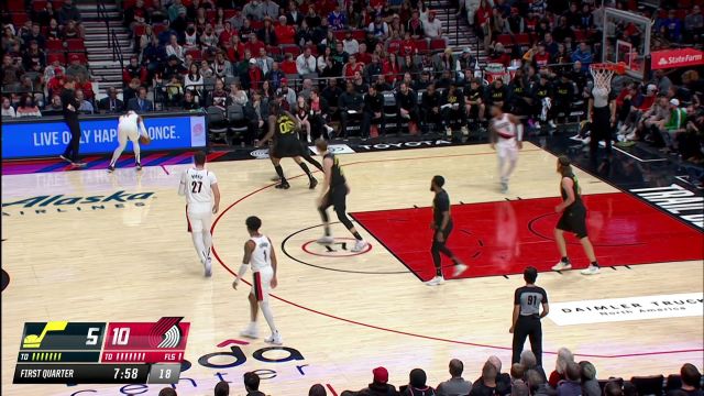 【2022年11月20日 爵士vs開拓者集錦】狙擊手已就位 格蘭特底角三分空心入網(wǎng)