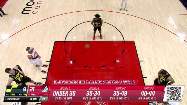 【2022年11月20日】NBA常規(guī)賽：爵士vs開拓者第1節(jié)中文解說回放