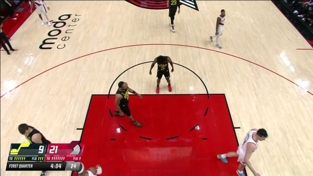 【2022年11月20日】NBA常規(guī)賽：爵士vs開拓者第1節(jié)原聲解說回放