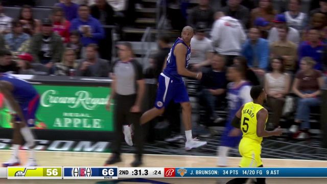 【2022年11月22日】NBA常規(guī)賽：爵士vs快船第2節(jié)中文解說回放